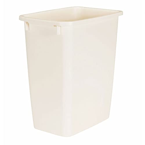 Rubbermaid 21 Quart Traditional Kitchen Bathroom and Office Rectangular Plastic Open Wastebasket Trash Can Bisque by Rubbermaid - Used condition - US$23.00