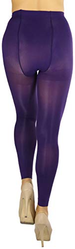 Image of ToBeInStyle Women's Opaque Ankle Long Nylon Footless Fun Tights Pantyhose