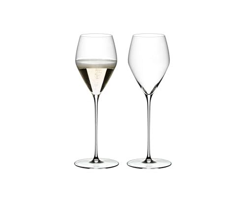 RIEDEL Veloce Champagner Weinglas - 2er Set, Schaumweinglas, Kristallglas, Spülmaschinenfest - 6330/28
