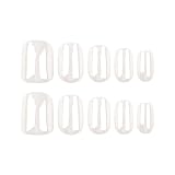 MouyouGlow krótkie sztuczne paznokcie, kwadratowe białe chromowane Sheer Hailey Bieber Glazed Donut Press on Nails z klejem, mleczne białe fałszywe paznokcie