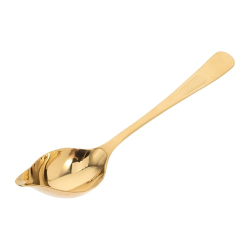 Artibetter Cucchiaio da Cucina in Acciaio Inox 304 a Manico, Cucchiaio da Decorazione e Salse per Uso Professionale e Domestico, Posate da Tavola per Zuppe, Oli e Antipasti