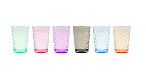 KB8 Lot de 6 verres couleur RING Gobelets à Eau, thé, Jus, Soda, Cocktail 20 cl - VERRRI015
