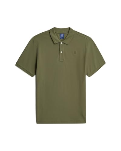G-STAR Raw C.V. Men's Dunda Overdyed Slim Polo Shirt, Green, M 4