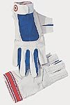 Compass Segelhandschuh Leder Lange Finger Farbe blau/grau, Größe D: 10