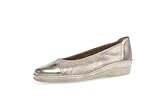 Semelle en polyuréthane Gabor Petunia 66.042 Ballerines compensées en cuir souple, Mutaro Gold, 38.5 EU