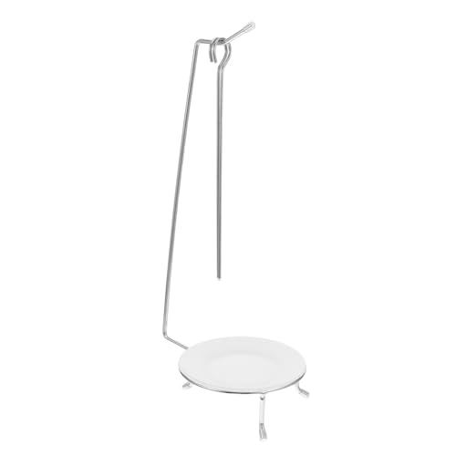 LALADEFIEE Support à Brochettes Acier Inoxydable avec Crochet Unique Rack à Viande Suspendue pour Barbecue Portable et Résistant pour Camping Pique et Grillades Plein Air