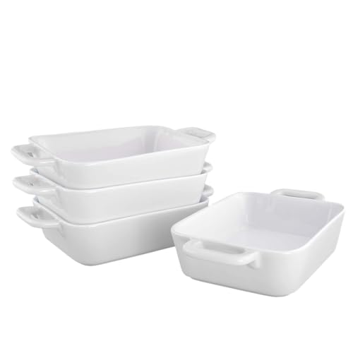 KVOTA rechteckige MINI Auflaufform Ofen- Backform aus Keramik, Set 4 St....