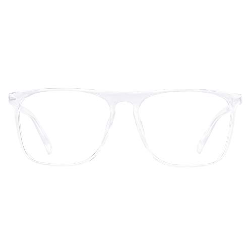 OCCI CHIARI Fashion Reading Glasses 3.5 Men, Mens Large Retro Reader, Magnifying Clear Glasses for Reading (Transparent,350) - Image 4
