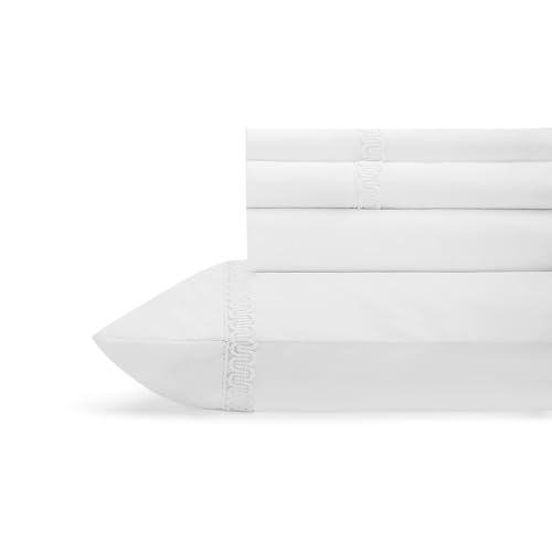 Linen Home 100% Cotton Percale Interlocked Loops Lace