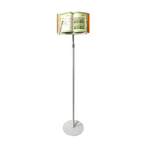 Soporte de lectura de pie, soporte ajustable para laptop, soporte de música portátil con ajuste de altura y ángulo