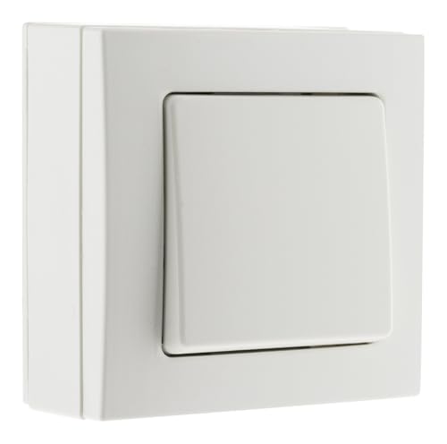 Zenitech Lot de 3 interrupteurs en saillie Bel Vue - Blanc