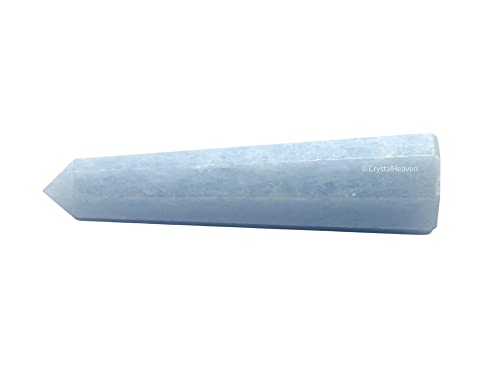 Image of Certified Blue Calcite Crystal Tower Obelisk Point for Chakra, Healing and Balancing - AAA Grade Original Certified Gemstone Agate for Reiki Meditation Yoga Spiritual (3-4 Inches)