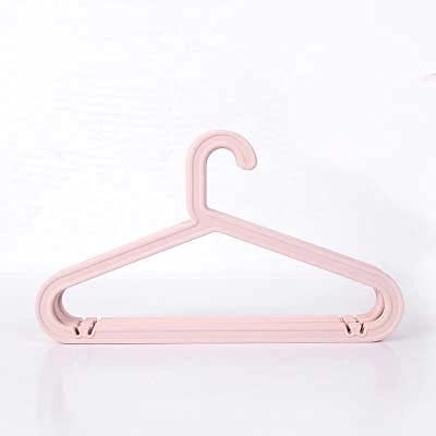 Cintre pour robe et pantalons rUrEu anti-plis en plastique rose pour adulte