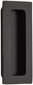 Emtek 220304US10B Emtek 220304 Modern Rectangular 4 Inch Tall Rectangular Flush Door Pull