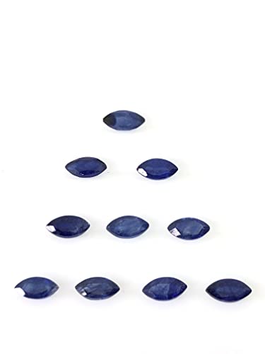 Tgsc Blue Sapphire Marquise Shape Cut Faceted Size 4X2 Mm, 5X2.50 Mm, 6X3 Mm, 7X3.50 Mm, 8X4 Mm, 9X4.50 Mm, 10X5 Mm, 11X5.50 Mm, 12X6 Mm All Matching Stones Best For Making Jewelry (4X2 Mm) #TOP5