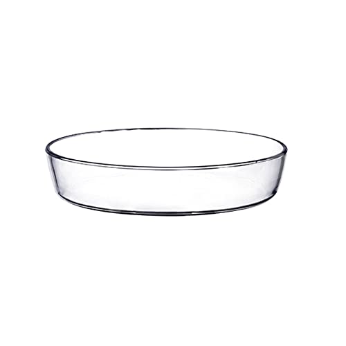 Bandeja para hornear antiadherente Cuencos de microondas de vidrio Casado de cristal redondo Casserole cubierto de vidrio Molde para pasteles antiadherente (Size : M)