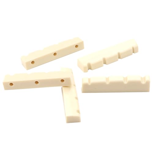 Holibanna 5Pcs Slotted Guitar Nuts Replacement for String Acoustic Electric Guitars Nut for Enhanced Tone and Sustain for Musicians