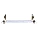 HomeRoots Multi 80% MDF Wood Veneer 20% Metal White and Gold Metal Wall Shelf