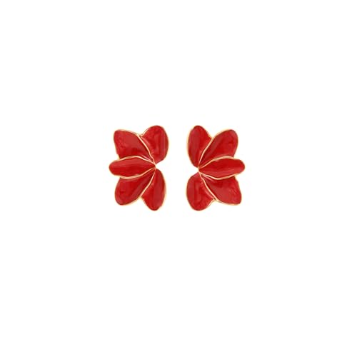 Irregular Petal Earring For Women Statement Unique Flower Earrings Jewelry Gift