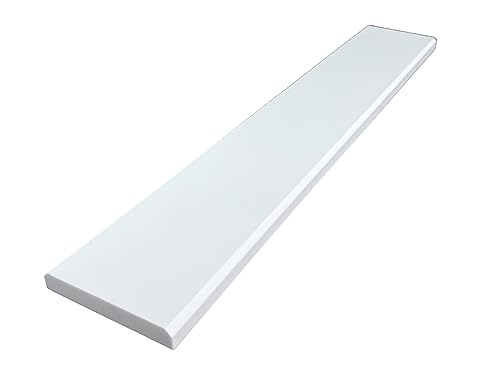 Threshold.Shop Super White Engineered Marble Threshold Double Bevel for Floor Transitions (4