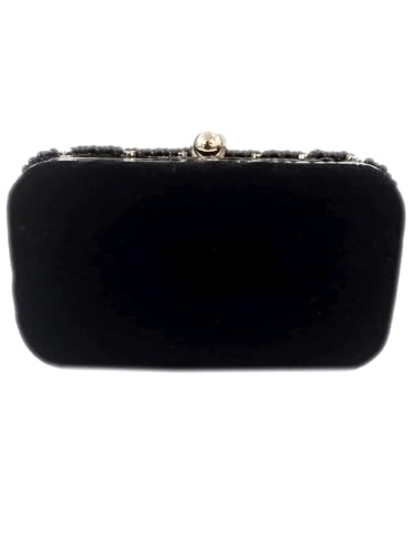 Image of Women & Girls Embroidered Gold Clutch Purse for Party Wedding