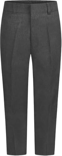 Pantalones escolares de ajuste grande para niños constitución robusta tallas 4 a 16
