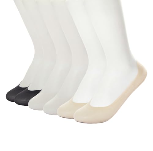 Women's No Show Socks for Flats - Non Slip Invisible Liner Socks with Grip, Breathable&Comfort for Ballet, Loafers