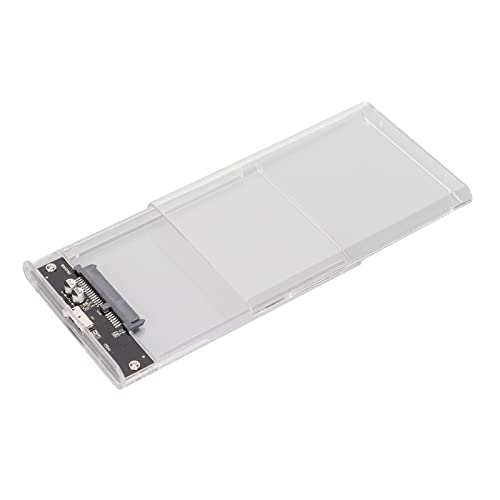ハードドライブエンクロージャ、5Gbps外付けハードドライブケース、USB 2.0 / 1.1との下位互換性、2.5インチSATAハードディスク9.5MM/7MMおよびSSDハードディスクに適しています (透明)