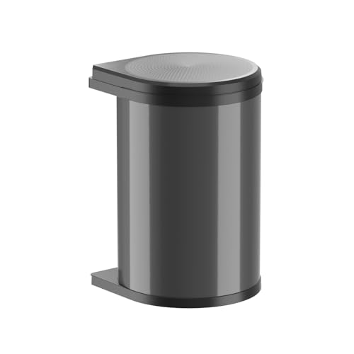 Collecteur de déchets Hailo 3520071 | Swing Mono 20 litres | Poubelle encastrable avec fonction pivotante | Gris foncé-noir | Pour armoires de cuisine à...