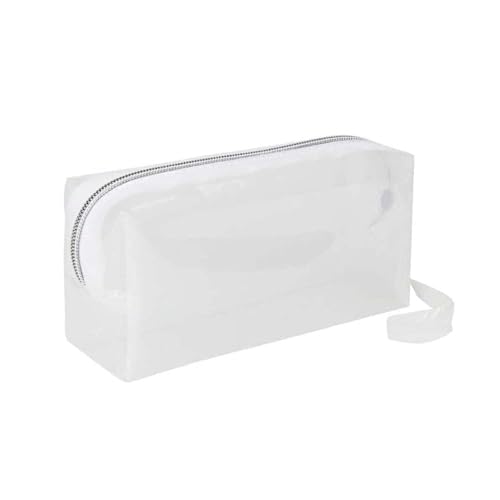 Image of Anupam Transparent Pencil Pouch with Zipper Closure,Transparent Pen Bag Organizer for School, Collage, Office, Cute Cosmetic Bag for Girls, Multi-Purpose Stationary Bag (Pack of 1)