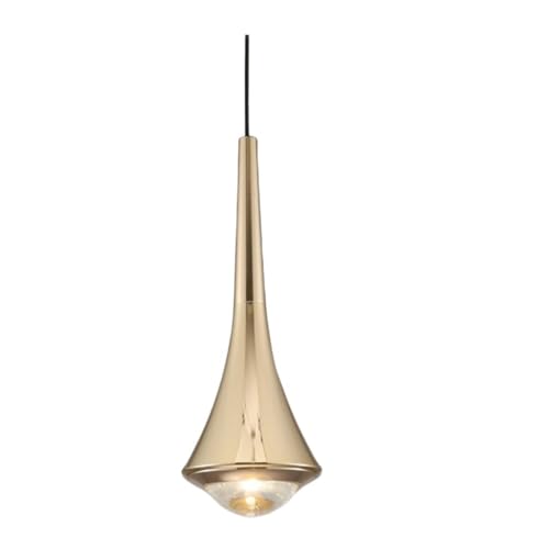 Luminaire de salle à manger dore suspendu pour creer une ambiance de cafe