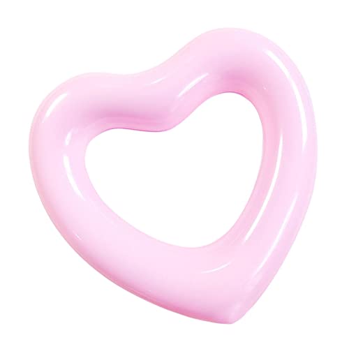 Orogoo Flotador hinchable para niños, 45 cm de diámetro, forma de corazón, flotador de verano, color rosa, para fiestas en la playa, juguetes Cover
