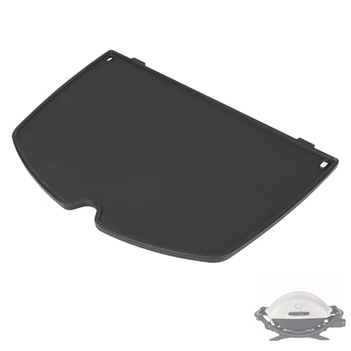6559 Cast Iron Cooking Griddle for Weber Q200 Q220 Q240 Q260 Q2000 Q2200 Q2400 Series, for Weber Q2200 Gas Grills Accessories, Replaces for Webber Q2000 Griddle Parts, 38.9cm x 27.4cm (W x D)