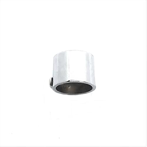 Image of FAPBADRI Simple Curtain End Caps /Finials for a 1 inch Pipe /Rod, Colour - Silver Glossy Round, 4 Pieces