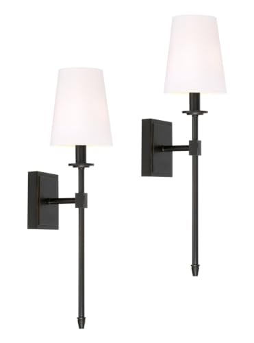 Image of Kira Home Torche 20 inch Mid Century Modern Wall Sconce for Bathroom Vanity, Pack of 2