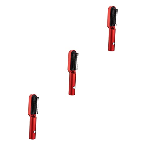 Cepillo alisador y rizador de cabello SaditY rojo 3 piezas miniatura 1