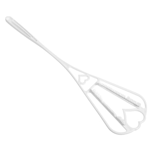 FRCOLOR Plumero de Plástico para Limpieza de Polvo Diseño Creativo Mango y Colgador Herramienta Duradera para Alfombras Sofás y Colchones Color Blanco