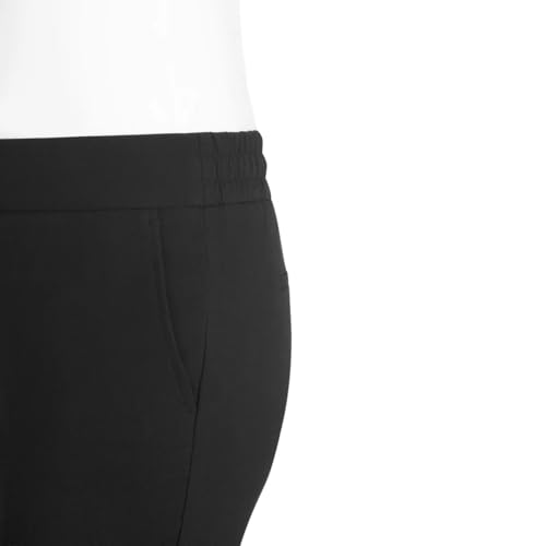 Hilary Radley Women's Pull-on Dress Pants, 4-Way Stretch, Elastic Waist, Front Pockets (US, Alpha, Large, Regular, Regular, Black)3