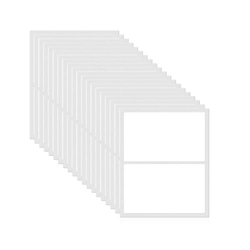 YIKIADA Etiquetas blancas rectangulares 75 × 50 mm, autoadhesivas, grandes, etiquetas adhesivas impermeables para mermelada, etiquetar direcciones, 40 unidades