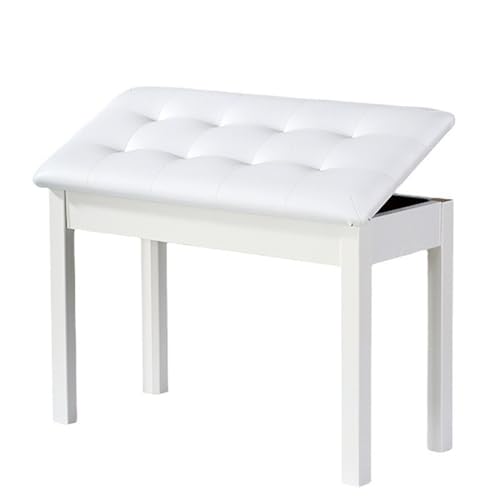 Banc de Piano avec Banc de Rangement et siège de Piano à Clavier Duo en Bois rembourré, imperméable et antidérapant (White) - Les Beatles, Paul McCartney, John Lennon, RIngo Starr, George Harrison Banc de Piano avec Banc de Rangement et siège de Piano à Clavier Duo en Bois rembourré, imperméable et antidérapant (White)