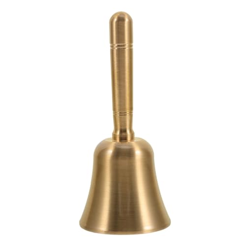 OFFSCH Christmas Handheld Bell Polished Finish Desk Bell for Service Hand Call Bell Loud Ringing Hand Bell for Classroom Reception Desks Parties and Holiday Events