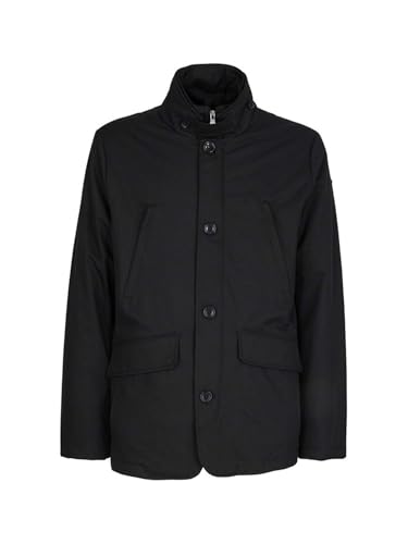 Veste Geox M Tevere noire pour homme en tissu respirant