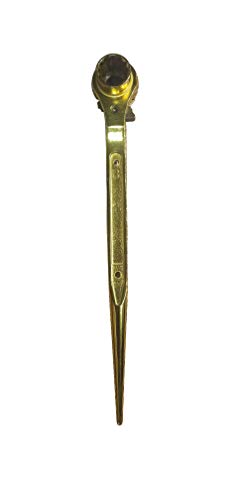 MRNOLA Scaffold Ratchet Gold Wrench Solid Spanner 19mm/22mm/Hexagon Scaffold Podger Ratchet Spanner Ratcheting Socket Wrench 3/4-7/8