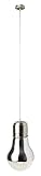 Brilliant Bulby Pendelleuchte, 1-flammig, 1x E27 maximal 42W, Metall/Glas, chrom/transparent 93283/15