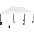 Yaheetech Heavy Duty Pop Up Canopy Tent, 10x20 Commercial Instant Shelter Tent for Wedding, Parties, Adjustable Outdoor Canopy with Wheeled Carry Bag, 6 Sandbags & 10 Stakes, White