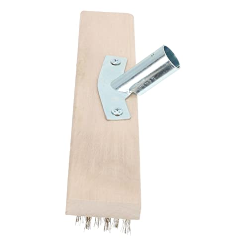 Happyyami 1pezzi Spazzola in Filo d Acciaio Per Muschio Spazzola Per Diserbo Da Giardino Senza Manico Realizzata in Legno Di Buona Qualità Per Maggiore Durata