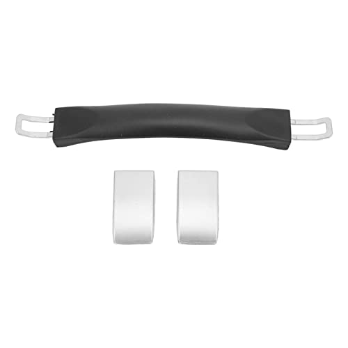 Puxador de bagagem portátil de 24,6 cm, alça de reposição com tampa de metal para mala de bagagem