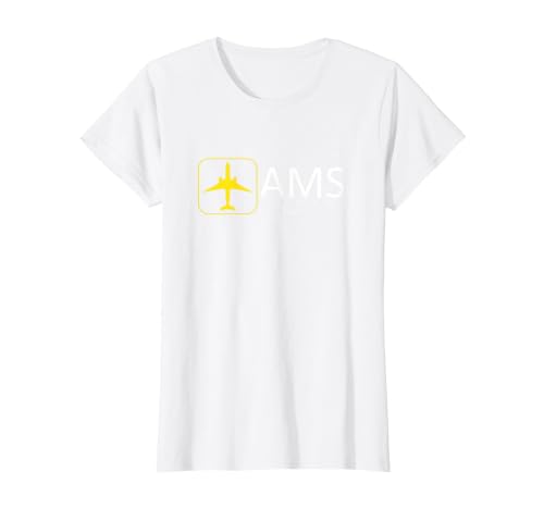 Amsterdam Airport Schiphol International Airport Tee T-Shirt, Women, White, 3X-Large