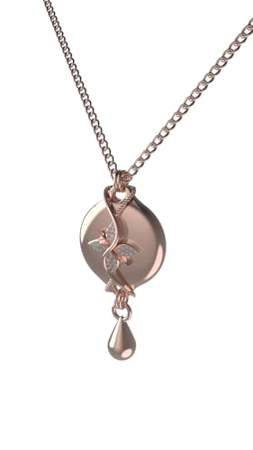 ResQ Luxury Safety Necklace for Women, Medical Alert Necklace, GPS Tracker, 24/7 Human Agent Support, Personal Alarm Jewelry - Mahi Wheat Necklace (Rosegold On Rosegold)