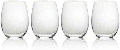 Mikasa, 19.75 oz, Clear Julie Stemless Wine Glass, 19.75-Ounce, Set Of 4, 4 Count (Pack of 1)